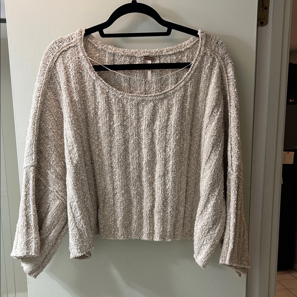 Free People  Cream Knit Sweater